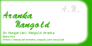 aranka mangold business card